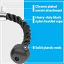 A2ZCARE Deluxe Tricep Rope Cable Attachment, 27 & 36 Inch Rope Length, Non-Slip & Easy to Grip with Snap Hook for Gym & Home Workout