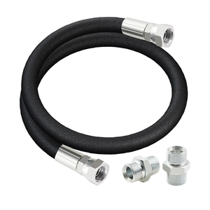 Compressor Jumper Hose 3/4" x 40"Length with 3/4” Rotate Male Connectors, 700PSI Rubber Compressor Hose