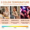 FENCHILIN Vanity Mirror with Lights, 22" x 19" Backlit + Front Lit Hollywood Makeup Mirror LED Strip with 3 Colors Modes Smart Touch for Dressing Room & Bedroom White