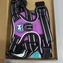 PoyPet No Pull Dog Harness, Reflective Comfortable Vest Harness with Front & Back 2 Leash Attachments and Easy Control Handle Adjustable Soft Padded Pet Vest for Dogs (Purple, M)