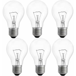 100W Incandescent Light Bulbs,A19 Bulb Dimmable Medium E26 Base Light Bulbs,A19 Incandescent Light Bulb (6)