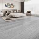 54 Sq. Ft Floor Tiles Peel and Stick Vinyl Floor 36 x 6 inch Luxury Self Adhesive Waterproof Flooring Planks DIY for Kitchen, Living Room, Shops, RV, Wood Look Plank, 36-Pack, Nature Gray