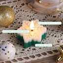 2 x Snowflakes Flameless Wax Tealights with Remote Timer, Green White Christmas LED Tea Votive Candles Battery Operated, Set of 4