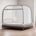 PARFINER Mosquito Net for Patio Bed Tent King Size Portable Mosquito Netting (87 * 79 Inch Grey)