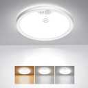 BLNAN Motion Sensor Ceiling Light Wired, 8.7 Inch 3000K 4000K 5000K Selectable LED Flush Mount Light Fixture, Motion Activated Light with Timer for Hallway Stair Walk-in Closet, Non-Dimmable 1 Pack