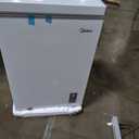 Midea MERC04C4BAWW Chest Freezer, 3.5 Cubic Feet Freezer With Removable Basket, Interior LED Light, Adjustable Temperature, For Kitchen Apartment Office, White