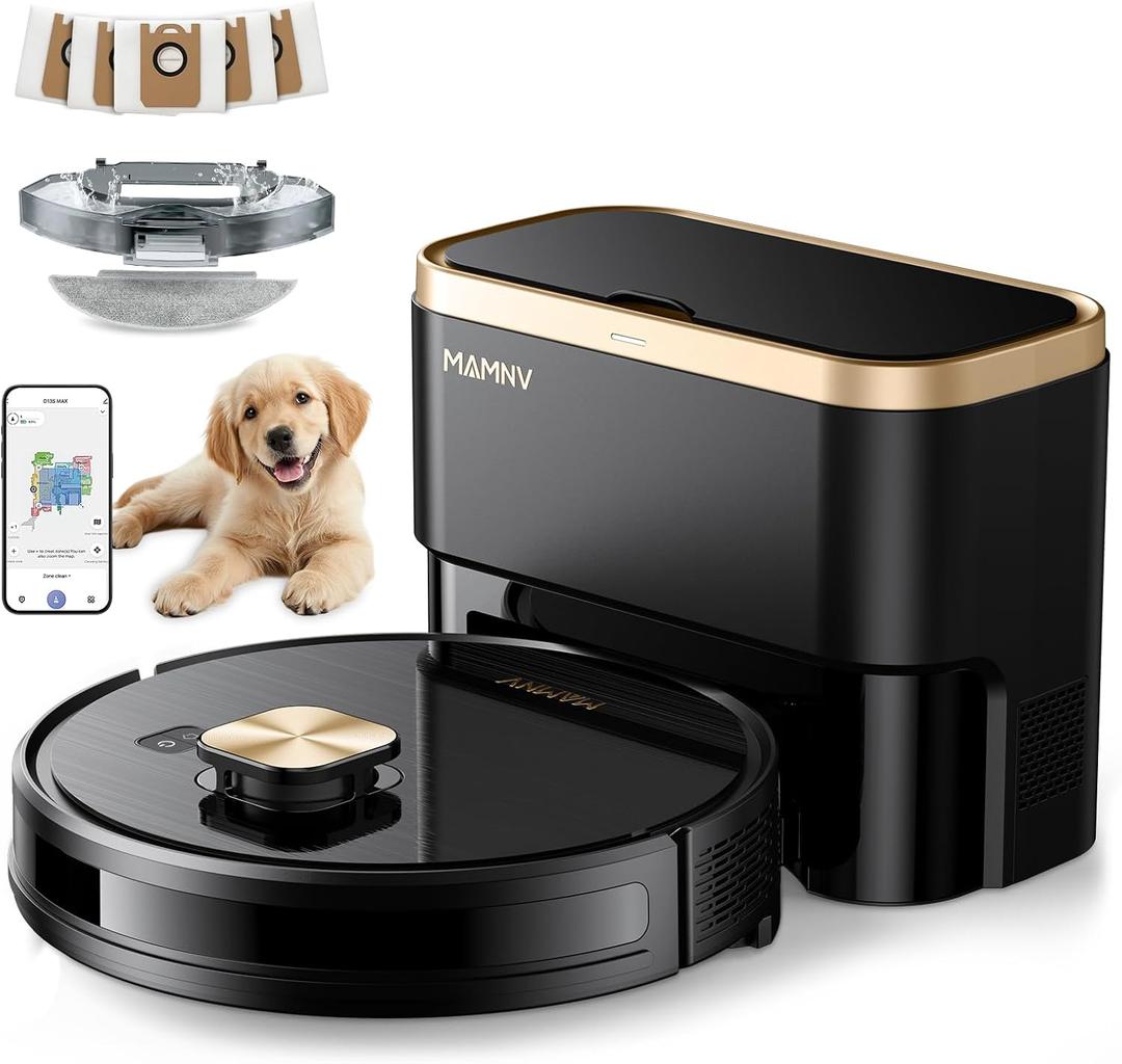 Robot Vacuum,11500Pa Suction,LiDAR Navigation,Self-Emptying,Pet Hair
