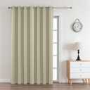 Joydeco Blackout Curtains 90 Inches Long 1 Panel, Thermal Insulated Long Curtains& Drapes 1 Piece, Room Darkening Grommet Drapes for Living Room Bedroom Window (W70 x L90 Inch, Light Beige)