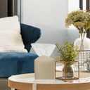 2 x LAMINET Deluxe Tissue Box Cover,Square -Decorative/Cover for Bathroom Vanity,Countertop,Night Stand,Office, Bedroom,Living Room,Desk & Car 5"X5"X5"-Fits 99% of Square Tissue Boxes. Soft Material-Beige