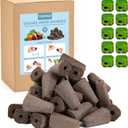 50 Pack Square Seed Starter Pods for Indoor Hydroponics Growing System, 50pcs Squared Grow Sponges with 10 Square Pods Labels, Supplies Replacement Compatible with IDOO, QYO, LYKO (Brown)