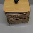 Airtight Coffee Canister - 40 oz Large Iron White Coffee Container Airtight - 6 x 8 inch Metal Jar - Stylish Countertop Container for Coffee Grounds, Beans, Pods & More with Rubber-Lined Bamboo Lid