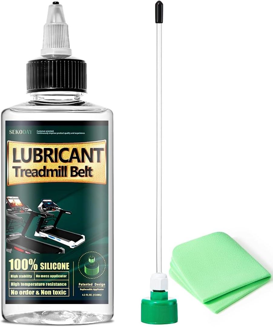 Silicone Treadnmill Belt Lubricants/Lubes, High Temperature Resistant and Stable Lubricant,with Hard Application Tubes and Precision Screw Caps for Easy Use (4.2 Ounce / 1 Bottle)