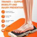 2 x Ankle Balance Board, Solid Wood with Non-Slip Surface & "TOES" Design - Single Leg Stability Trainer for Ankle Support, Foot Strengthening, Balance Exercises