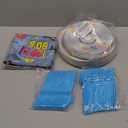 200Pcs 90's Party Plates Napkins 90's Mix CD Tableware Set for Retro 90s Theme Party Decoration Dessert Plates Forks Serve 50 Guests for I Love The 90s Back to The 1990s Birthday Favor Supplies