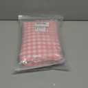 2 Pack Coral Pink Plaid Ruffle Gingham King Size Pillow Shams 20x36 inches, Washed Cotton Checkered Cottage Coquette Girls Pillow Covers for Bed/Sofa (20x36 inches, Coral Pink/White Plaid)