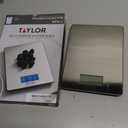 Taylor 11lb Stainless Steel Digital Kitchen Scale, Ultra-Thin, Silver