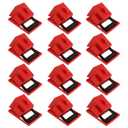 RealPlus Circuit Breaker Lockout Device, 12 Pack 480 to 600 Volt Clamp-on Single Pole Breaker Lock Out Device (Large)