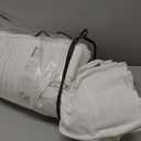 Pinch Pleated Linen Curtains 105 Inches Long for Living Room 2 Panels Set Memory Trained Pleat Drapes Back Tab Light Filtering Neutral Boho Ceiling Floor 105 Inch Length Window Curtains Snow White