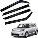 Rain Guards Compatible with 2008-2015 Scion xB, Tape-On Side Window Visor Wind Deflector Vent Visors Car Accessories 4pcs