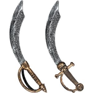 1pcs Pirate Sword,18" Plastic Toy Sword for Kids,Pirate Costume Accessories for Adult Halloween Cosplay,Party Dress-Up Brown