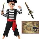 Morph Pirate Costume Kids, Boys Pirate Costume, Halloween Costumes For Kids, Boy Halloween Costumes (3-4 years)