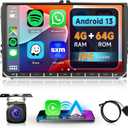 4G+64G Android Car Stereo Radio for VW Passat Jetta Tiguan Golf MK5 MK6 T5 EOS Polo CarPlay, Rimoody 9 Inch Touch Screen Android Auto GPS Navigation Bluetooth FM/RDS EQ-32 SWC Backup Camera