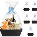 [5pk] Baskets For Gifts Empty - Gift Baskets Empty - Gift Basket empty To Fill, Sturdy Cardboard Market Tray For Holiday, Birthday, Wedding, Christmas, Valentines, Thanksgiving, Easter, Halloween