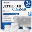 Jetted Tub Cleaner Bathtub Tabs - 24 Pack Jet Tub Cleaning Tablets,Jet Tub Cleaner for Bathtub Compatible with Spa Bath & Whirlpool,Septic Safe Bath Jet Scale and Residue Remover-2 Year Supply