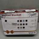 Homemate Electric Blanket Heated Throw - 50x60 Ultra Soft Cozy Flannel Heating Blanket with 10 Fast Heat Levels 8 Hours Auto Off Over-Heated Protection ETL Certification Keep Warm in Home Office (Red-blue)