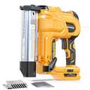 Cordless 2" Brad Nailer for Dewalt 20V Battery (No Battery), 2-in-1 Electric Nail Gun/Staple Gun, 18 Gauge Nail Gun Battery Powered with 1000 Nails for Wood Carpentry, Adjustable Depth, 2 Modes