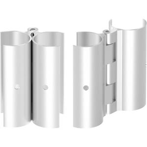 2 Pack Aluminum Snap-On Hinge for PVC Doors Vents or Gates,Perfect for Door Hinges for PVC Built Items (1 Inch/25.4mm)
