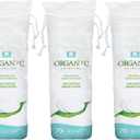Organyc 100% Organic Cotton Rounds - Biodegradable Cotton, Chemical Free, For Sensitive Skin (210count) - Daily Cosmetics Beauty and Personal Care (70 Count (Pack of 3))