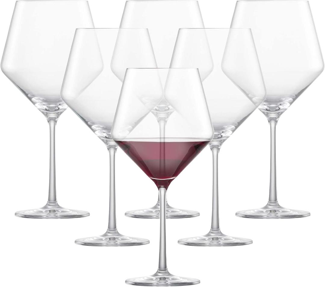 ZWIESEL GLAS Pure Burgundy Red Glass (Set of 6), Graceful Burgundy Glasses for Red , Dishwasher-Safe Tritan Crystal Glasses, Made in Germany (23 Ounce)