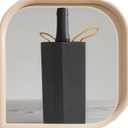 excvalues Kraft Paper Bags 5.6"x3.4"x13" 100Pcs Recyclable Bulk White Wine Bag Gift Tote Bottle Bag Retail Shopping Bags With Handles for Business Gift Wrap (Black)