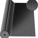 20 FT Garage Floor Mat, Diamond Plate Rubber Flooring Roll, PVC Garage Flooring Rolls for Under Car, Large SUVs, Pickup Truck, RV, Gym
