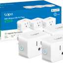 TP-Link Tapo Matter Supported Smart Plug Mini, Compact Design, 15A/1800W Max, Super Easy Setup, Works with Apple Home, Alexa & Google Home, UL Certified, 2.4G Wi-Fi Only, White, Tapo P125M(3-Pack)