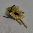 Jojofuny Handheld Masquerade Mask with Stick Gras Masks Fancy Cosplay Costume for Dancing Party Prom Favors Supplies Golden Gras Costume