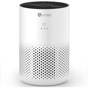 Aucleia Air Purifiers for Bedroom Home with H13 True HEPA Filter, 20dB Quiet Air Cleaner for Pets Hair Dander Odor, Smoke Dust Pollen, Aromatherapy Function, White (Standard Size)