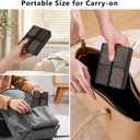 FYY Daily Pill Organizer,7 Compartments Portable Pill Case Travel Pill Organizer,[Folding Design] Large Pill Box for Purse Pocket to Hold Vitamins,Cod Liver Oil,Supplements and Medication-Clear Black