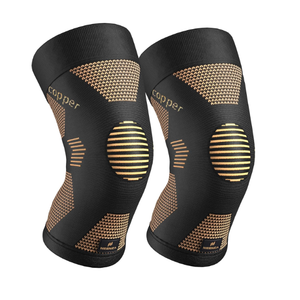 NEENCA Copper Knee Brace for Women and Men, Knee Compression Sleeve for Knee Pain, Arthritis, ACL, Meniscus Tear, Joint Pain Relief, Knee Support for Running, Working Out, Fitness, Weightlifting -Pair, Size: L