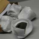 Vintage Strips Embossed Glass Footed Dessert Ice Cream Trifle Salad Candy Cake Bowl for Home Party Wedding - 9 oz, Dark Green, Set of 4