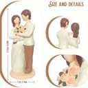 7" Mr & Mrs Couple Figurine for Valentines Day, Anniversary Wedding Gifts for Couple, Bridal Shower Gifts, Engagement Gift for Couples, Hand-Painted Resin Wedding Cake Toppers Christmas Decor (brown)