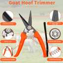 Goat Hoof Trimming Shears, 8Inch Double-Sided File/Goat Hoof Trimmer for Sheep/Storage Bag