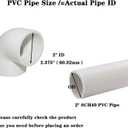 2PCS 2" 90 Degree Elbow PVC Pipe Fitting Adapter Coupling Connector Schedule 40 Slip (Socket x Socket) White Color