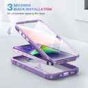 Diaclara Designed for iPhone 14 Plus Case, Full Body Rugged Case with Built-in Touch Sensitive Anti-Scratch Screen Protector, with Camera Lens Protector for iPhone 14 Plus 6.7" (Peri Purple)