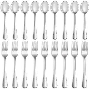 8 Pcs Forks and 7 Pcs Spoons Silverware Set,Food Grade Stainless Steel, Set 15 count