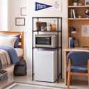Yaocom Mini Fridge Shelf for Dorm, Adjustable Stand,Black,3 Layer
Over-fridge Stand with Storage, Carbon Steel Organizer, Microwave Storage Rack, Refrigerator Storage Organizer, Apartment