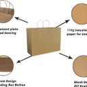 FACEBAG 100Pcs Brown Paper Bags with Handles Bulk, 16x6x12 Inches,Large-sized Kraft Paper Shopping Bags&Gift Bags for Party FavorsGrocery Shopping & RetailReusable & Durable