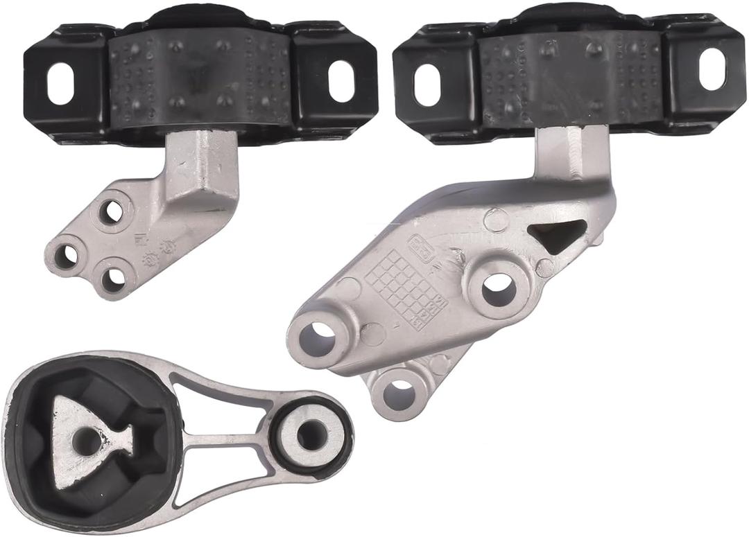 Set of 3 Engine and Transmission Mounts Front Rear Replacement for Smart Fortwo 451 2008-2015 1322200048 1322200148
