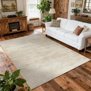 5x7 Area Rugs for Living Room Washable Abstract Light Brown Rug
Tan Beige Carpet, Neutral Minimalist Modern Farmhouse, for Dining Room Bedroom Dorm, with Low Pile Soft, Non Slip Foldable
